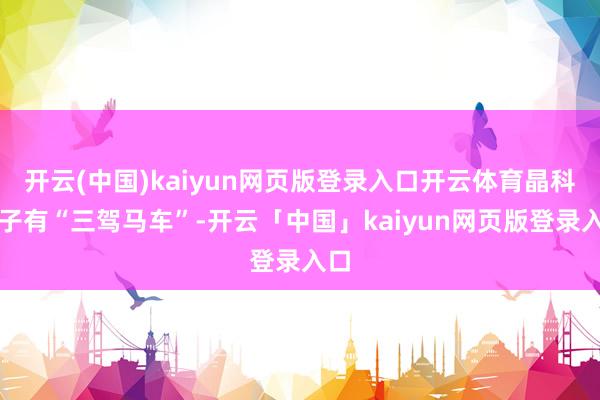 开云(中国)kaiyun网页版登录入口开云体育晶科电子有“三驾马车”-开云「中国」kaiyun网页版登录入口