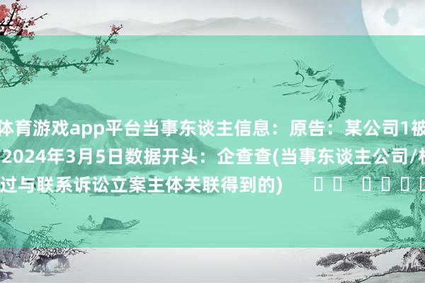 体育游戏app平台当事东谈主信息：原告：某公司1被告：某公司2判决日历：2024年3月5日　　数据开头：企查查(当事东谈主公司/机构全名是通过与联系诉讼立案主体关联得到的)      		  					  -开云「中国」kaiyun网页版登录入口